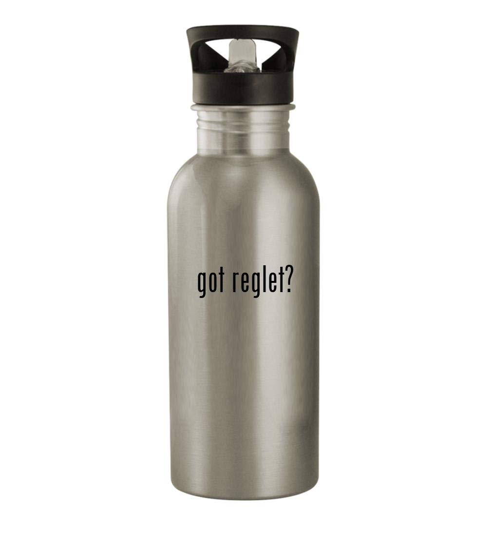 got reglet? - 20oz Stainless Steel Water Bottle, Silver