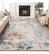 MontVoo Abstract Area Rug-5x7 Washable Rugs for Living Room-Soft Rug for Bedroom-Neutral Non Slip...