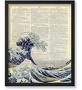 Poster Master Dictionary Art Poster - Great Wave Off Kanagawa Print - Japanese Art - Deep Sea Art...