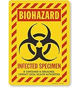 SmartSign S-6806-AL-14 "Biohazard - Infected Specimen" Sign | 10" x 14" Aluminum