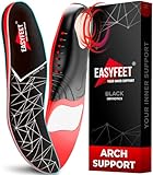 220+ lbs Plantar Fasciitis High Arch Support Insoles Men Women - Flat Feet Orthotic Inserts Standing All Day - Work Boot Shoe Insoles - Shoe Sole Flat Foot Heavy Men