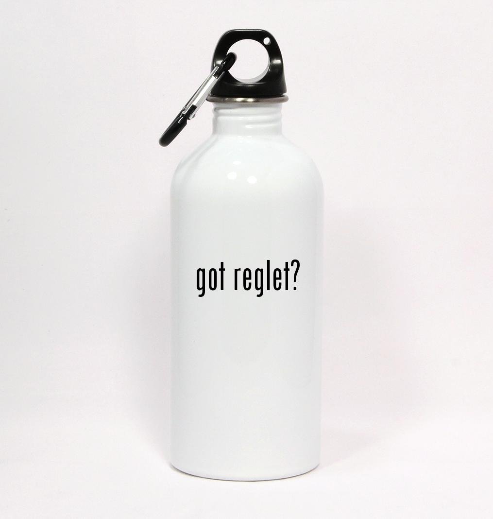 got reglet? - White Water Bottle with Carabiner 20oz