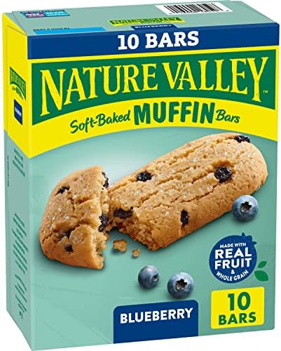 Nature Valley Soft-Baked Muffin Bars, Blueberry, Snack Bars, 10 Bars, 12.4 OZ