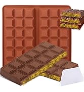 Palksky Large Chocolate Bar Mold Deep Dubai, Thick Chocolate Bar Molds Silicone for Filling Knafe...