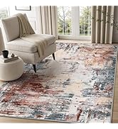 MontVoo Abstract Area Rug-3x5 Small Washable Entryway Mat Throw Rug-Neutral Non Slip Indoor Floor...