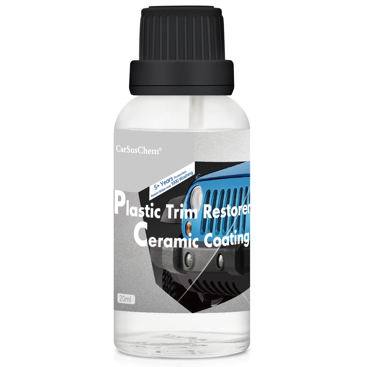 Plastic Restorer - Cars Ceramic Plastic Coating Trim Restore, Shines & Protects Plastic, Restores Faded and Dull Plastic, Last Over 1000 Washes,20ml