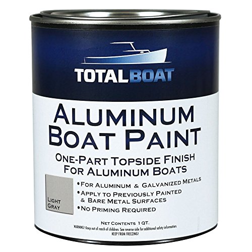 TotalBoat Aluminum Boat Paint for Canoes, Bass Boats, Dinghies, Duck Boats, Jon Boats and Pontoons (Light Gray, Quart)