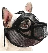 French Bulldog Muzzle, Short Snout Dog Muzzle for Shih Tzu English Bulldog, Mesh Dog Muzzle with ...