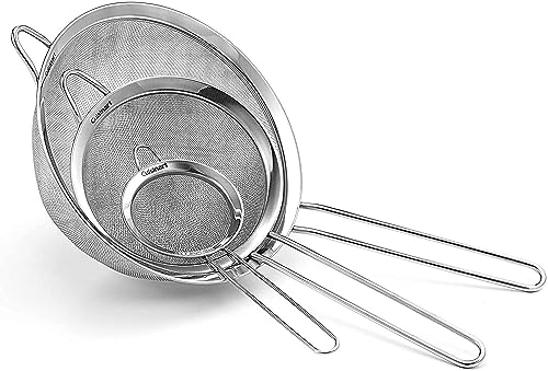  Set of 3 Fine Mesh Stainless Steel Strainers