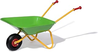 Rolly Toys Kinderschubkarre (Farbe gelb/grün, Gartenschubkarre, Metallschubkarre, Spielzeug für Kinder ab 2,5 Jahren, bela...