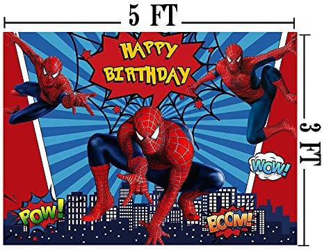 Spiderman Birthday Background