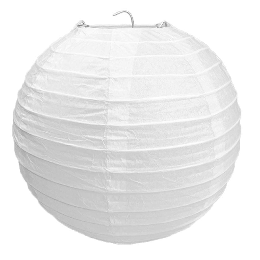 Pack of 3 Generic White Paper Lampshades for Ceiling Lights 20 cm Lamp Shades Ceiling Light Shade Ceiling Round Paper Bamboo Style Ribbed Pendant Lamp Shade