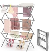 APEXCHASER Clothes Drying Rack, 3-Tier Laundry Drying Rack for Clothes, Expandable Metal Clothing...