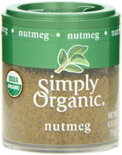 Simply Organic Ground Nutmeg, Certified Organic | 0.53 oz | Pack of 6 | Myristica fragrans Houtt.