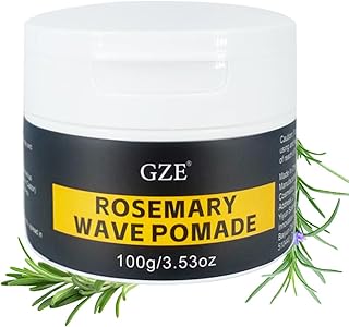 GZE Rosemary Wave Pomade Curl 360 Style Hair Cream, Waves Grease for Men Strong Hold, 360 Wave Training Wave Butter for La...