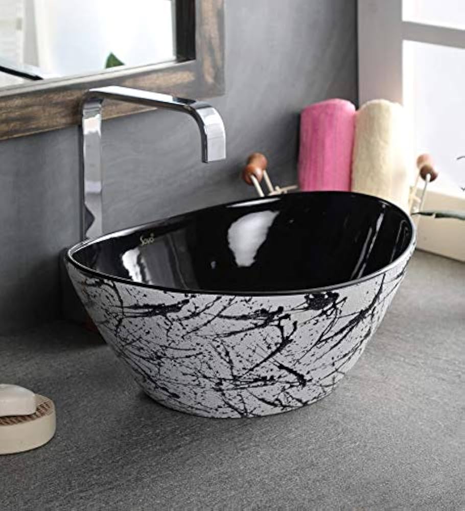 Zoyo Cera Ceramic Oval Wash Basin Counter top, Tabletop Ceramic ...