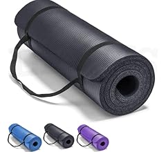 SKY-TOUCH Yoga Mat Non Slip, Yoga Mat with Strap Included 10mm Thick Exercise Mat Ideal for HiiT, Pilates, Yoga and Many Ot…