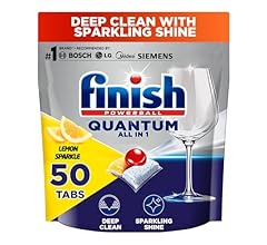 Finish Powerball Dishwasher Detergent All in One Tablets for Deep Clean & Sparkling Shine, Lemon Sparkle - 50 Tabs. Packagi…