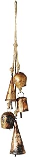 Midwest-CBK 14" Distressed Antique Style Gold Bell Cluster Wind Chime