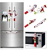 OurWarm Aytai 4pcs Christmas Fridge Handle Covers Snowman Refrigerator Door Handle Cover Kitchen ...