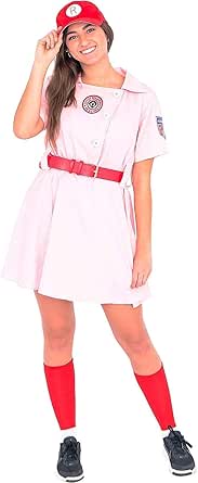 Rockford Peaches Movie AAGPBL Baseball Dress Halloween Costume Cosplay