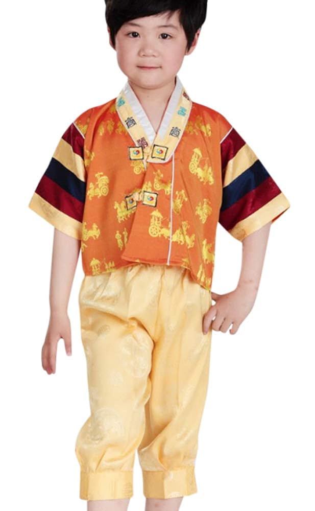 Buy FANCYKIDS Korean Boys Korea Outfit Top Pants Shirt Outfit Costume (2 to  3 Years Old, Style #1) Online at Low Prices in India 