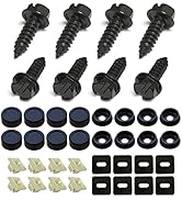 license security screws plate anti theft proof kit car driver black caps lock bolts tamper proof