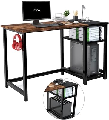 Generic Home Office Desk Study Writing Small Desk, Size: 47 inch, Black