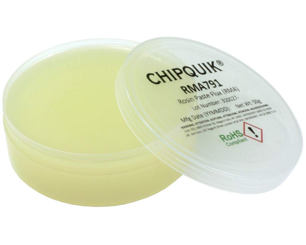 Chip Quik RMA791 Rosin Paste Flux (RMA) in 2oz Flat Jar 50 gram