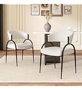 GDFStudio Upholstered Dining Chairs Set of 2, Modern Side Chairs with Metal Legs for Kitchen Dini...