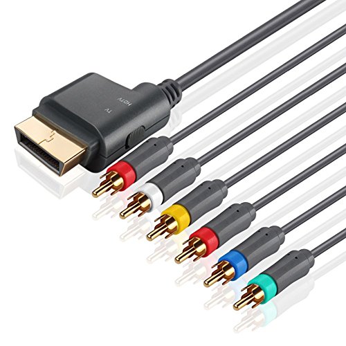 xbox high definition av pack - TNP Xbox 360 AV Component Composite Cable Premium HDTV Video & RCA Stereo Cable with SPDIF Audio Out for Microsoft Xbox 360 and Xbox 360 Slim Supports High-Definition Audio & Video Gaming [Xbox 360]