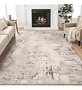 MontVoo Abstract Area Rug-5x7 Washable Rugs for Living Room-Soft Rug for Bedroom-Neutral Non Slip...