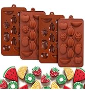 Palksky 4Pcs Large Fruit Snack Molds, Big Gummy Molds Silicone for Candy Chocolate Cookies (Apple...