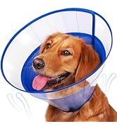 BARKLESS Dog Cone, Soft Cone for Dogs to Stop Licking Biting Wounds, Breathable E Collar for Dog ...