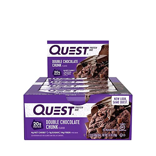 quest bars double - Quest Nutrition Quest Pre/Post Workout Bars - Double Chocolate Chunk 12 Bars