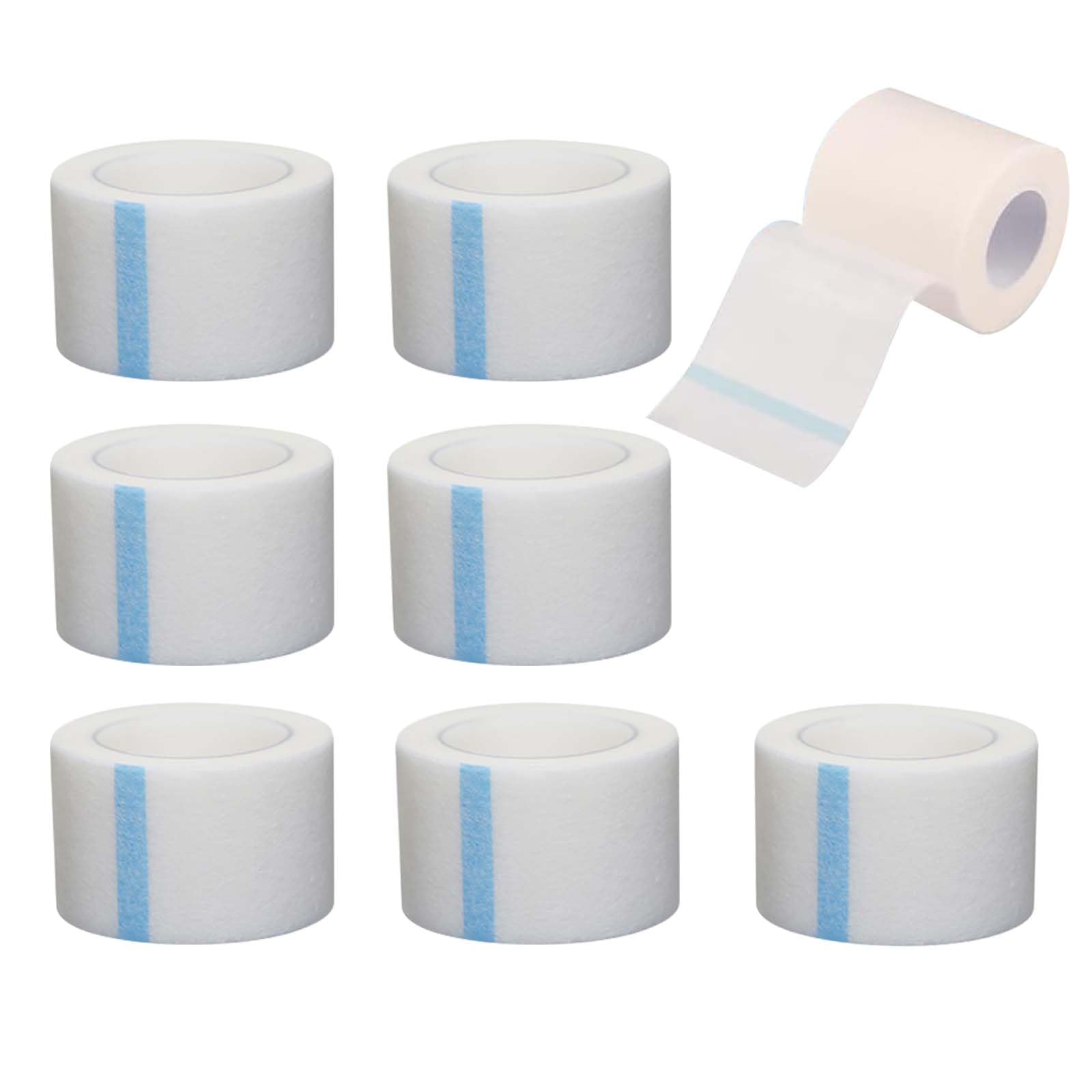 Rose Romee 6 Rolls micropore Tape 1/2 inch, Medical Flexible Tape, Nose Tape for Sleeping Shaping, Nose Piercing Cover, Self Adhesive Gauze for Wound Injuries Swelling Sports,