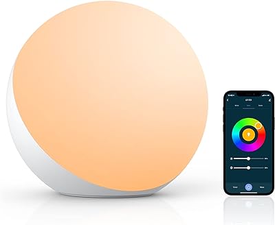 Hifree Smart Table Lamp, Dimmable Desk Lamp with App/Voice Control, LED RGB Color Changing Touch Lamp, Night Light for Bedroom Compatible with Alexa