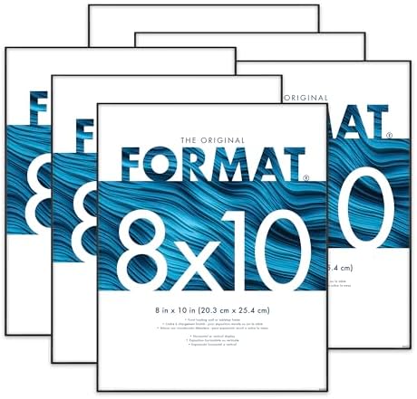 MCS Format Picture Frames, Black, 8 x 10, 6-Pack