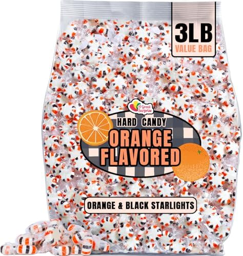 Orange Bulk Candy - 3 Pounds - Bulk Fall Themed Candies - Orange Fruit Flavored Suckers