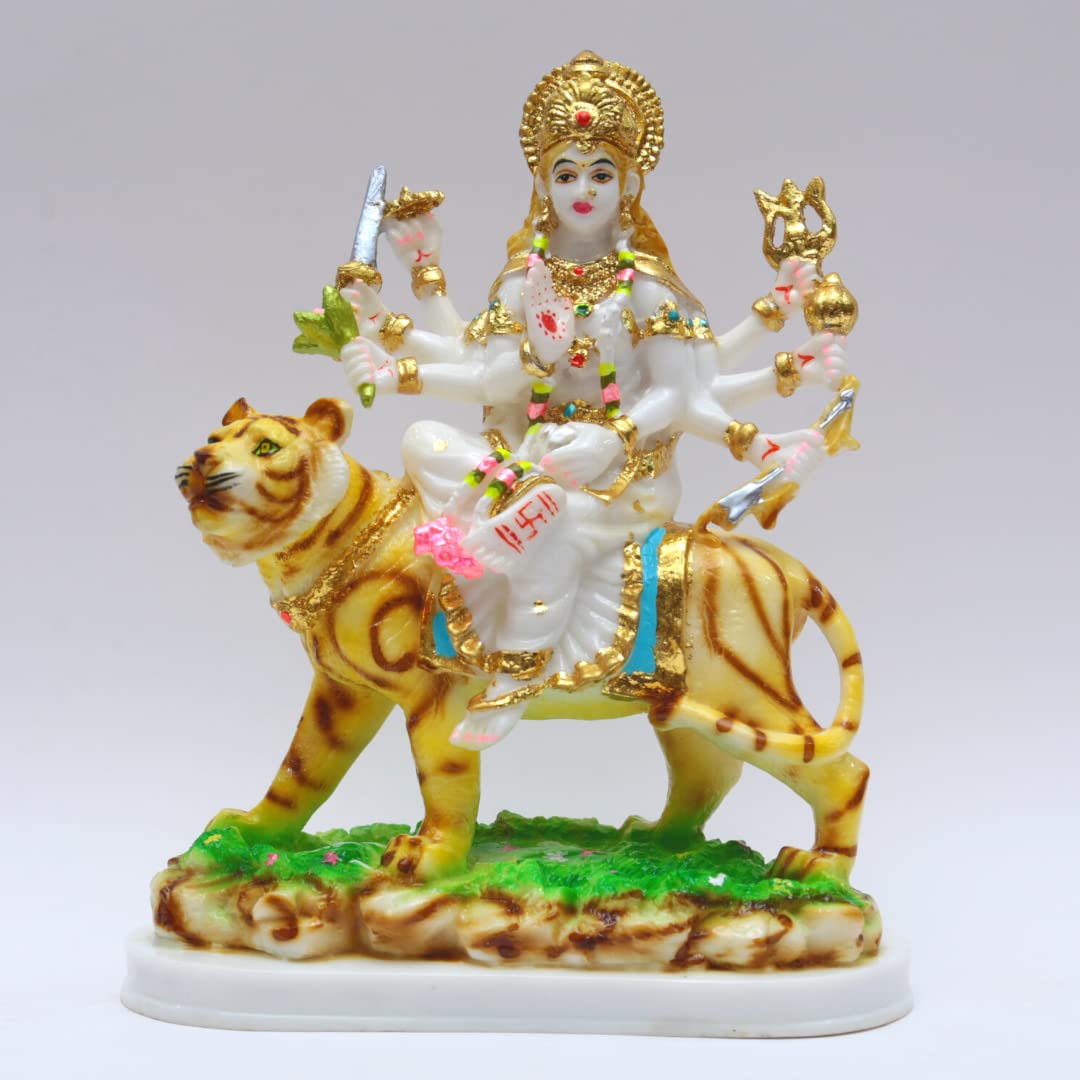 Buy S patnaik Gold Plated Durga Maa Idol Sherawali MATA Devi Murti ...