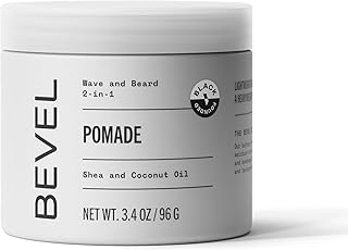 Bevel Beard Balm & Hair Pomade for Waves with Coconut Oil and Shea Butter, Locks in Moisture to Help Reduce Frizz and Brea...