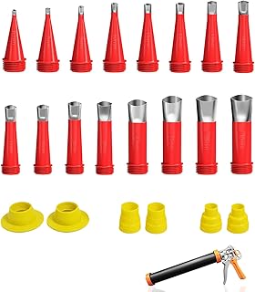 Caulking Tool Kit Sealant Silicone Nozzles for Sealant Mastic Applicator Sealant Finishing Smoothing Tool Set