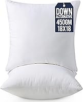 Utopia Bedding Throw Pillows Insert (Pack of 2, White) - 18 x 18 Inches Bed and Couch Pillows - Indoor Decorative Pillow