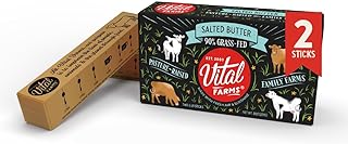 Vital Farms Grass-Fed Butter Sticks, Salted, 8oz, 2 x 1/4 lb sticks