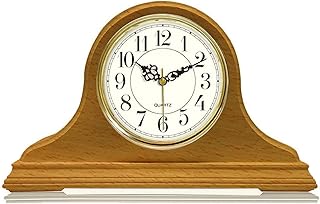 SUYUDD Mantel Clocks, Wood Mantle Clock with Westminster Chime, Solid Wood Decorative Chiming Mantel Clock Is Battery Oper...