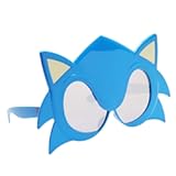 Sun-Staches Official Sonic Sunglasses&comma; Costume Accessory&comma; UV400 Blue Sonic Mask One Size Fits Most Kids