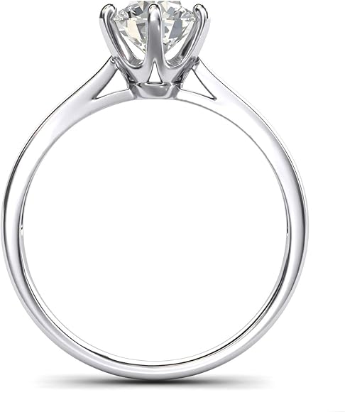 Pure 14K White Gold 2.0 Ct Classic 6-Prong Solitaire Simulated Diamond  Engagement Ring Promise Bridal Wedding Ring, Gold 14 Karat White Gold  Simulated Diamond Gemstone, Cubic Zirconia : Amazon.Ca: Clothing, Shoes &  Accessories