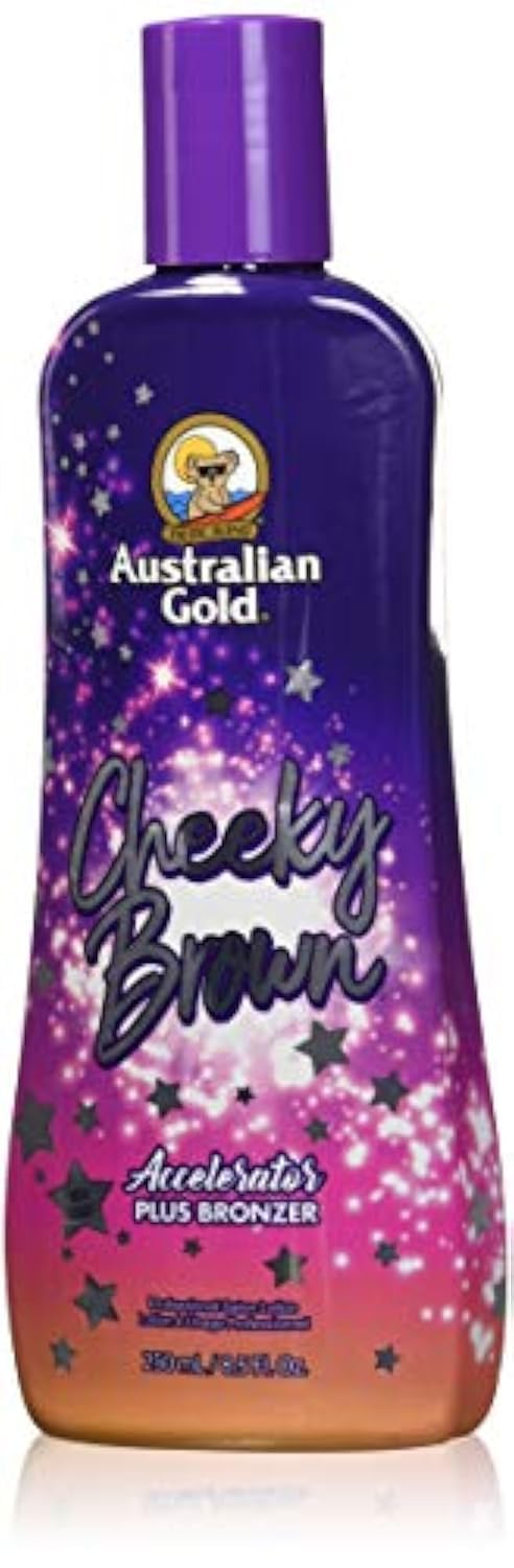 Australian GoldCHEEKY BROWN Accelerator Dark Natural Bronzers, Tanning Bed Lotion 250ml