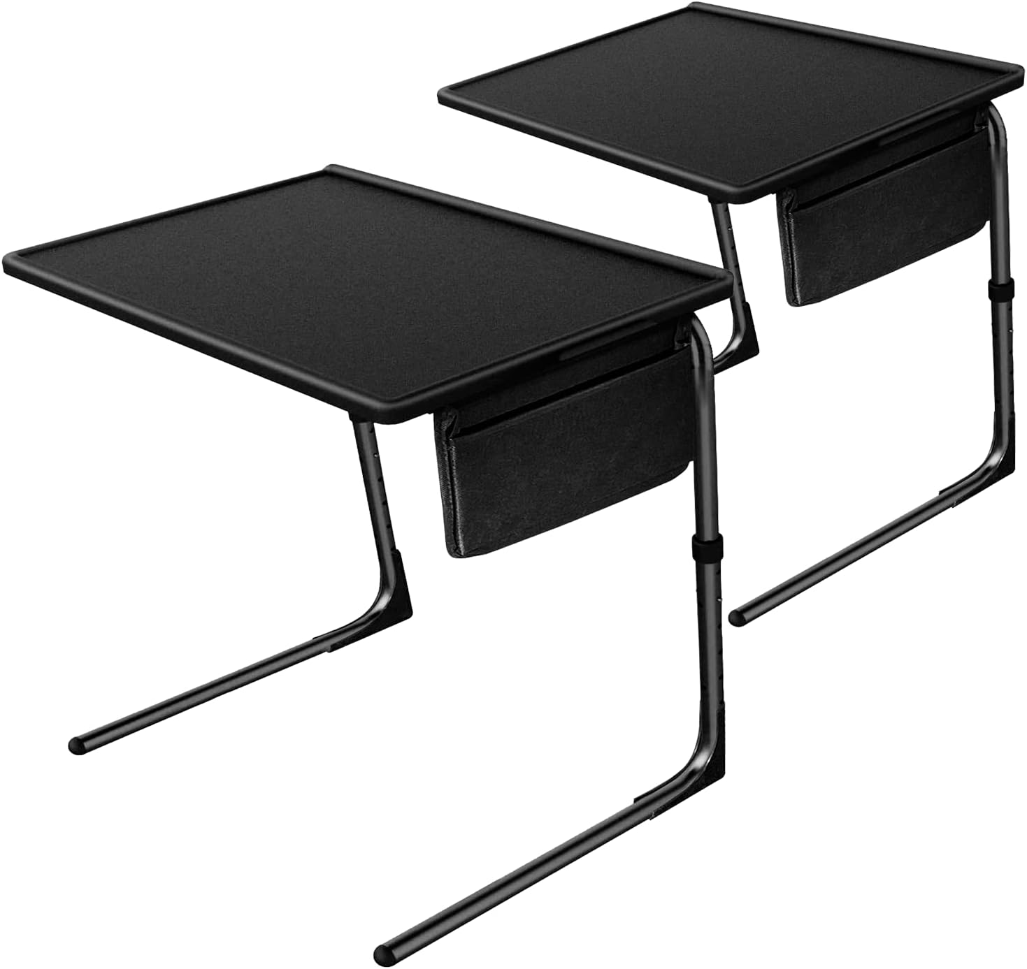 Totnz TV Tray Table, Folding TV Dinner Table Comfortable Folding Table with 3 Tilt Angle Adjustments for Eating Snack Food, Stowaway Laptop Stand (2 Pack)