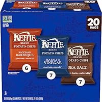 20-Count Kettle Brand Potato Chips Variety Pack, 1oz